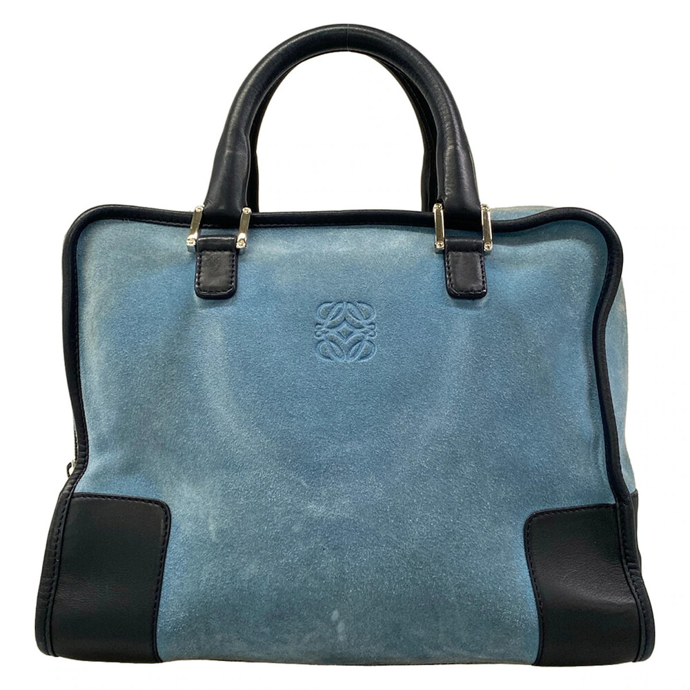 Loewe Amazona Blue Black Suede Leather #347054L59B